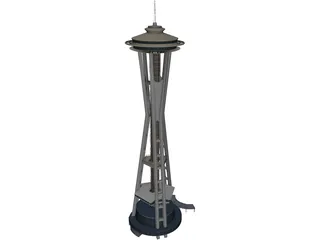 Seattle Space Needle 3D Model