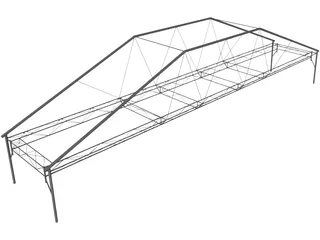 Fink Truss Bridge 3D Model