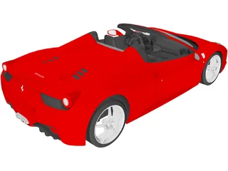 Ferarri 458 Spider (2012) 3D Model