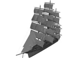 Bulk Carrier Cargo Vessel 3D Model