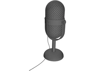 Vintage Microphone 3D Model