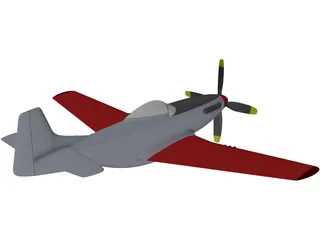 North American P-51 Mustang 3D Model