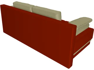 Double Sofa 3D Model