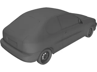 Daewoo Lanos Hatchback (2000) 3D Model