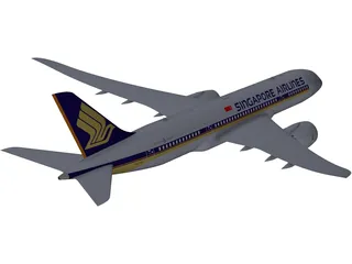 Boeing 787-800 Singapore Airlines 3D Model