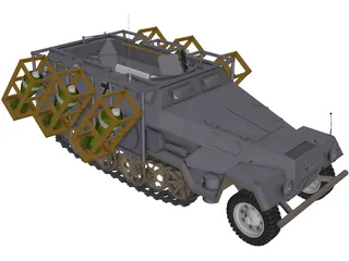 Sd.Kfz. 251/1 Ausf. C Wurfrahmen 3D Model