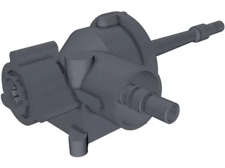 Bell 206 Gearbox 3D Model