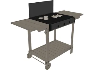 Barbeque Pit 3D Model