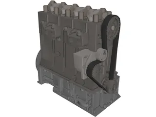 Citroen/Peugeot Engine 3D Model