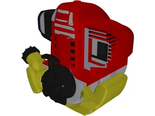 Honda GK100 Engine 3D Model