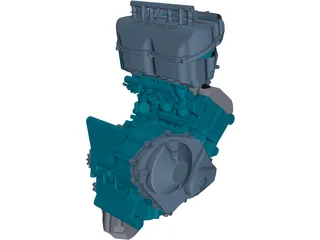 Triumph 675 Engine 3D Model