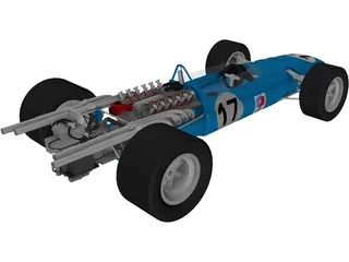 Matra F1 Racing Car (1967) 3D Model