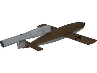V-1 Buzz Bomb 3D Model
