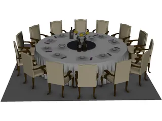 Catering Table 3D Model