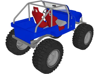 Jeep CJ5 Rock Crawler (1975) 3D Model