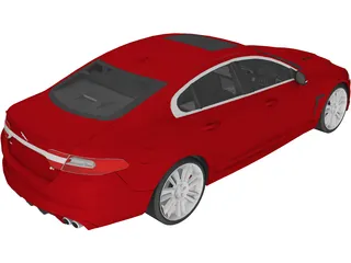 Jaguar XFR (2012) 3D Model