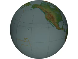 Earth Globe 3D Model