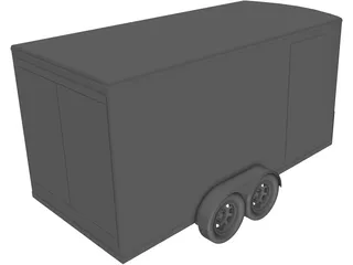 Small Cargo Trailer 3D Model