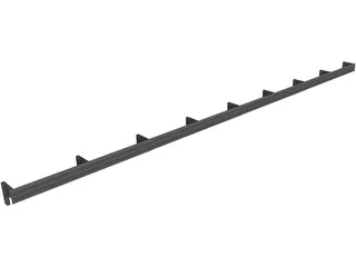 Crash Barrier 3D Model