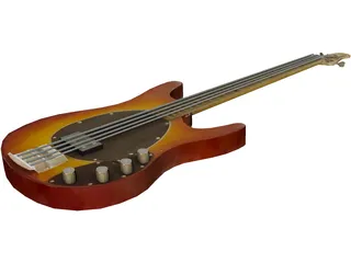 Bass Guitar 3D Model