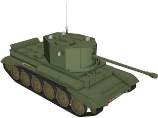 Cruiser Mk VIII Challenger A30 3D Model