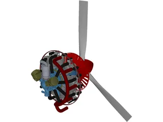 Vedeneyev M14P Engine 3D Model