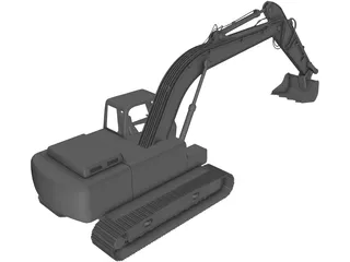 Hyundai Excavator 3D Model