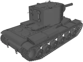 KV-2 Heavy Tank 3D Model