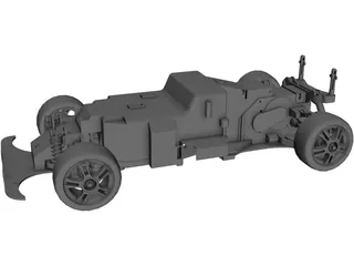 RC Car Chassis 3D Model