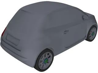 Fiat 500 3D Model