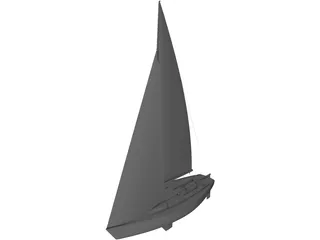 J Boats J22 Sailboat 3D Model
