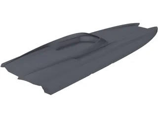 Twin Hull Boat 3D Model