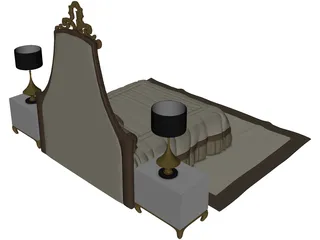 King Bed 3D Model