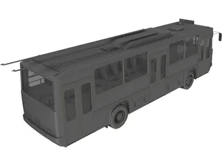 Ikarus 260 GVM Trolleybus 3D Model