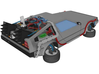 DMC Delorean X 3D Model