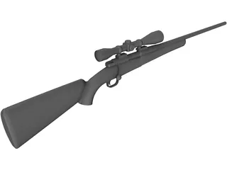 Remington Model 70 Hunting Rifle 3D Model