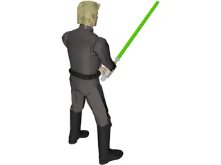 Star Wars Luke SkyWalker Jedi 3D Model