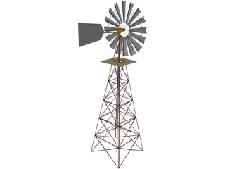 Windmill for Farm 3D Model