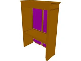 Yacht AV Cabinet Armoir 3D Model