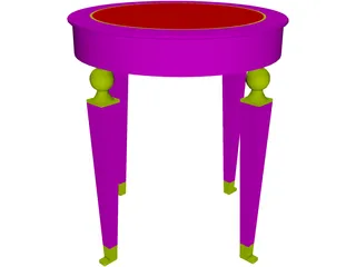 End Table 3D Model