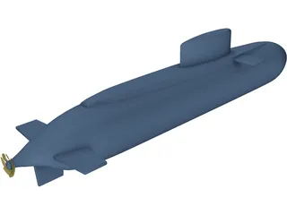 Kilo Class Submarine 3D Model