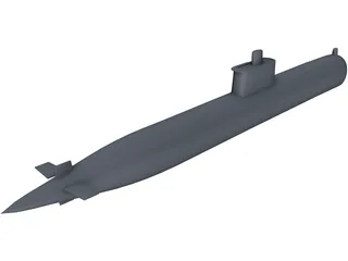 Ming Class Submarine 3D Model