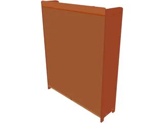 Mission Style Bookcase 3D Model