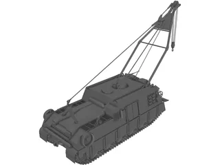 Crane Engineering Vehicle 3D Model