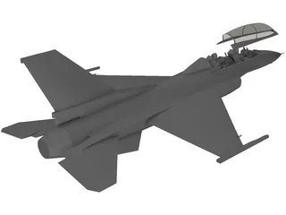 F-16D Block 52 Fighting Falcon 3D Model