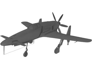 Kyushu J7W Shinden 3D Model