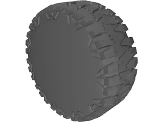 Mud Grabber Tire 3D Model