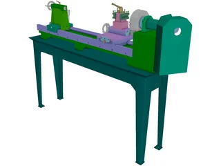 Metal Lathe 3D Model