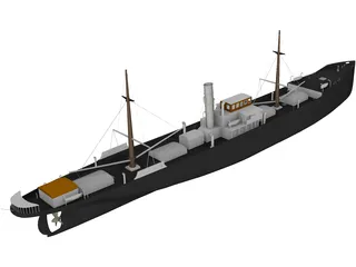 Freight Ship 3D Model