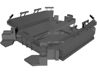 Football Stadium 3D Model